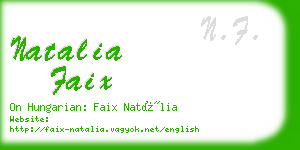 natalia faix business card